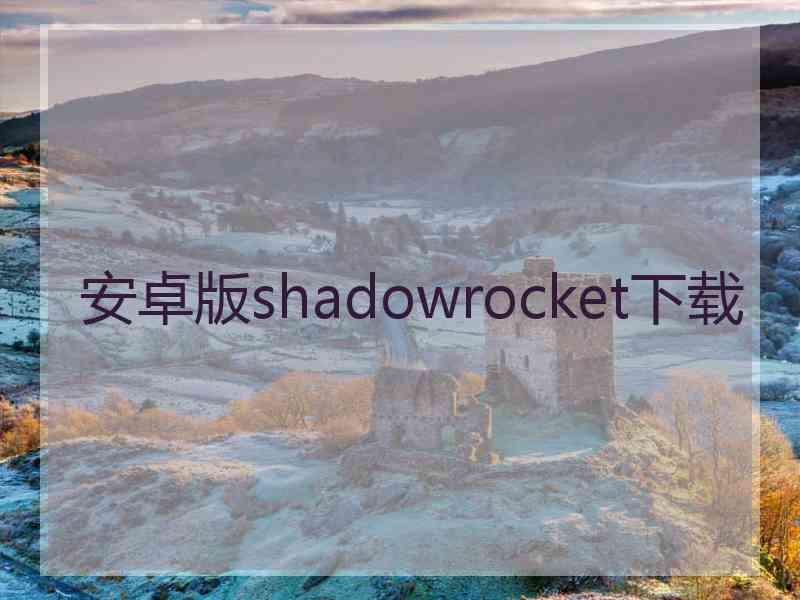 安卓版shadowrocket下载