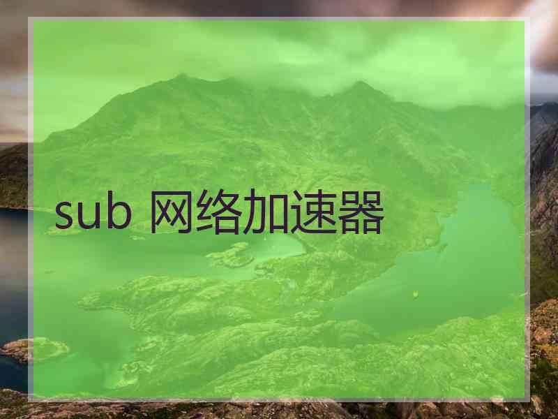 sub 网络加速器